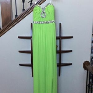 Strapless Lime Green Gown